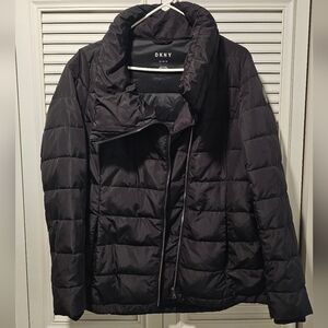 DKNY Charcoal Puffer Jacket for Women